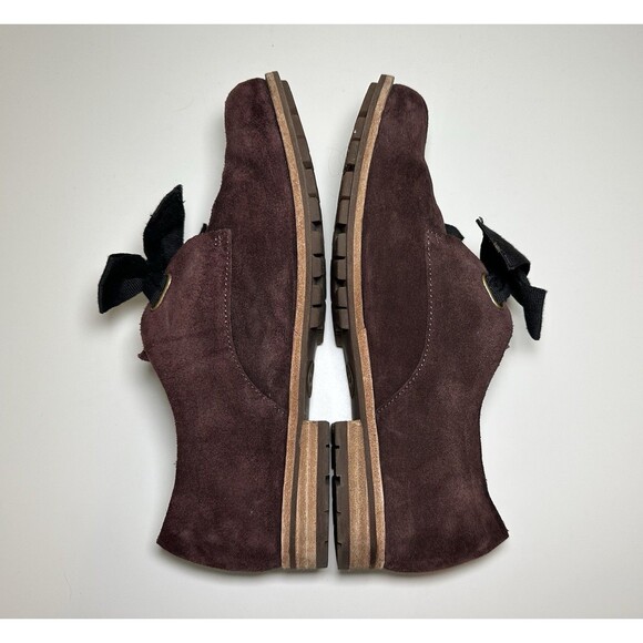 Kork-Ease Women Beryl Oxford Slip On Shoes Suede Burgundy Big Bow Retro SIZE 7.5 - Picture 8 of 12